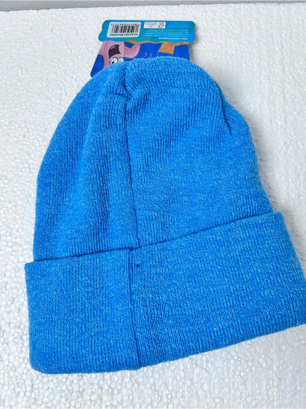 New 🆕 SpongeBob SquarePants Blue Kids Knit Beanie with SpongeBob & Patrick